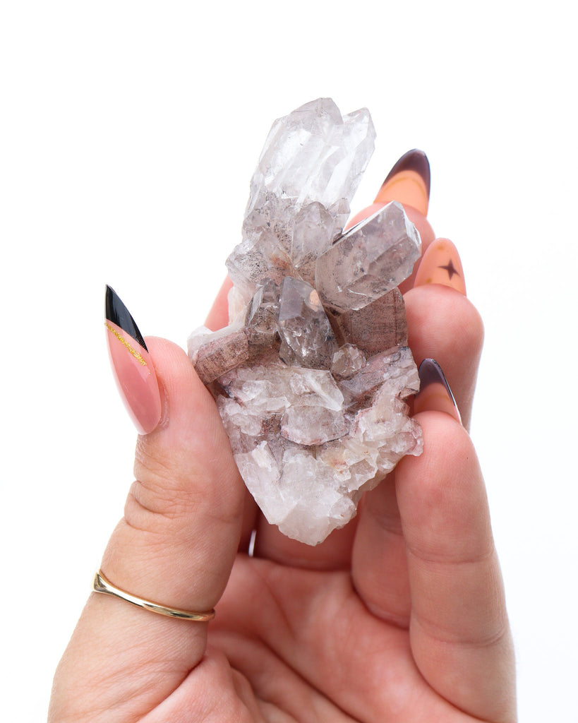 Himalayan Quartz Cluster with Red Lithium