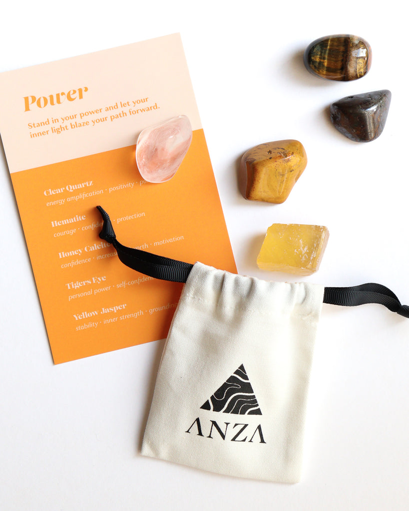 Power Crystal + Candle Intention Set