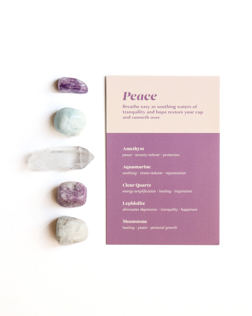 Peace Crystal Intention Set