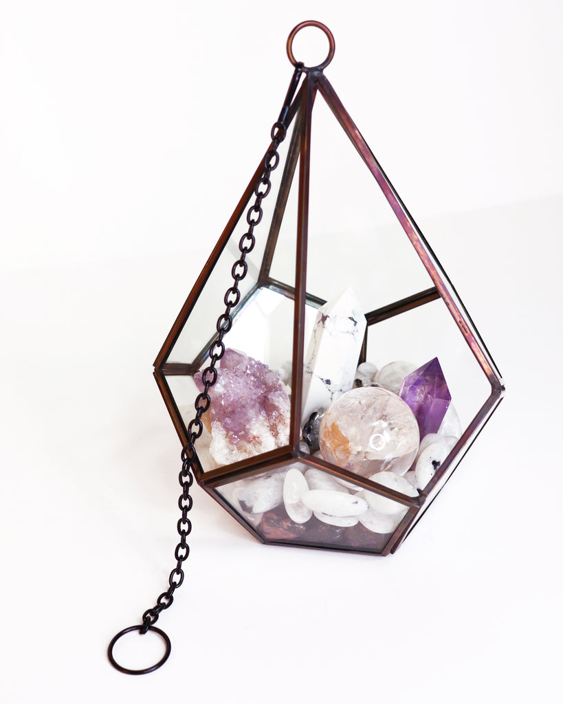 Violet Magic Crystal Terrarium