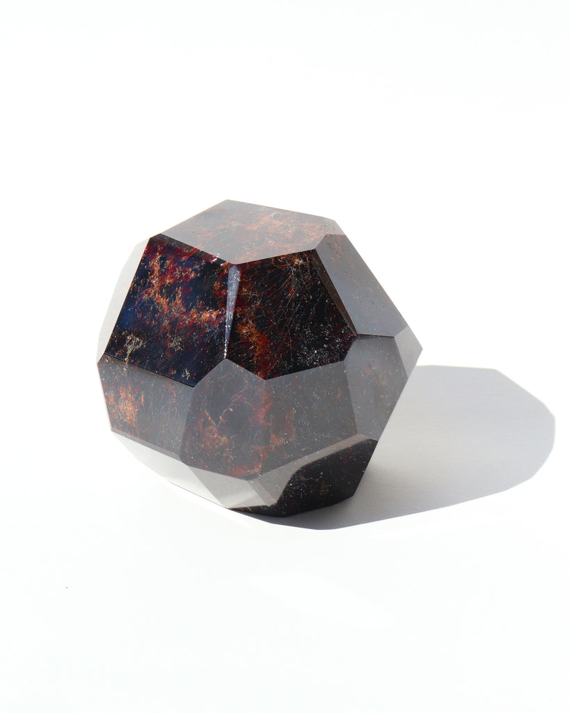 Extra-Large Garnet Dodecahedron - Anza Studio