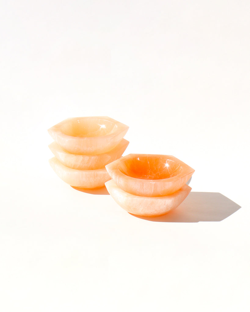 Orange Selenite Bowl - Anza Studio